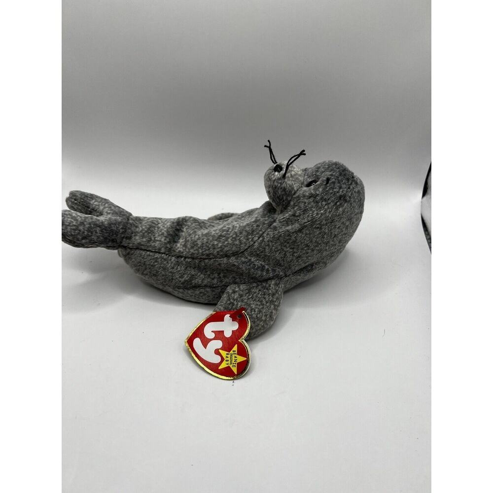 TY Beanie Baby Babies Stuffed Animal Plush Seal Slippery 1999